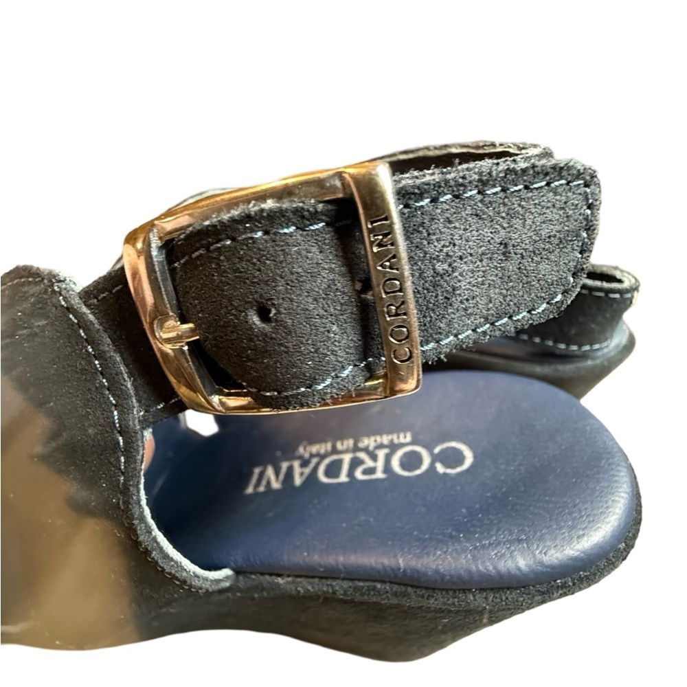 Cordani Devon Black Suede Wedge Sandals Sz 8 (EU 38) – gently used. - Picture 5 of 5